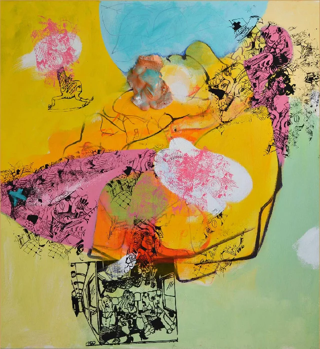 The Island 2011, Mixed Media 54x58