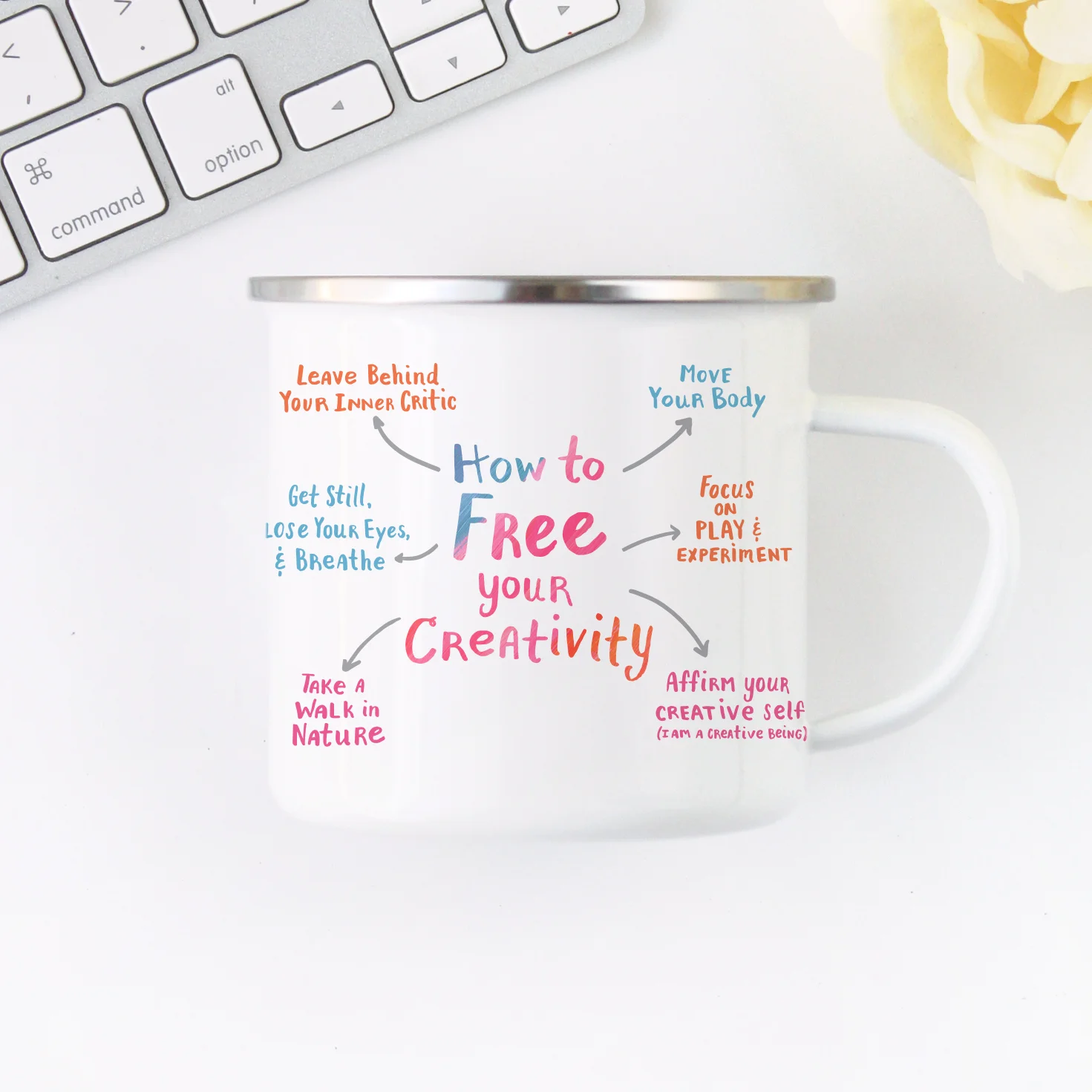 How to Free Your Creativity Camp Mug – Rainbow