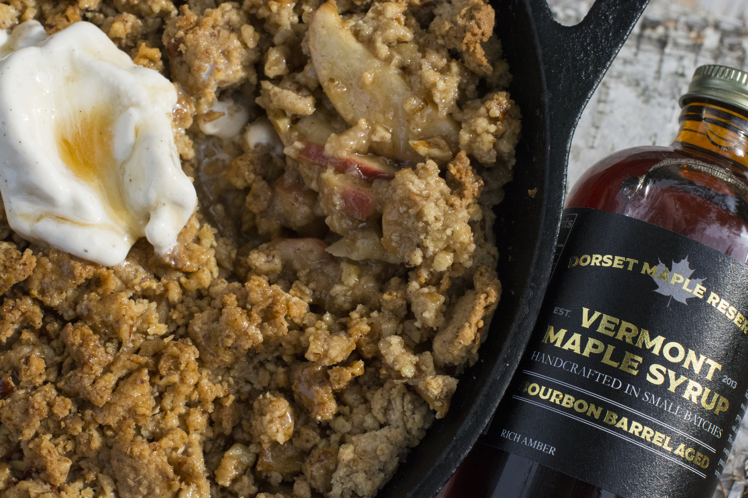 Cast Iron Bourbon Apple Crisp