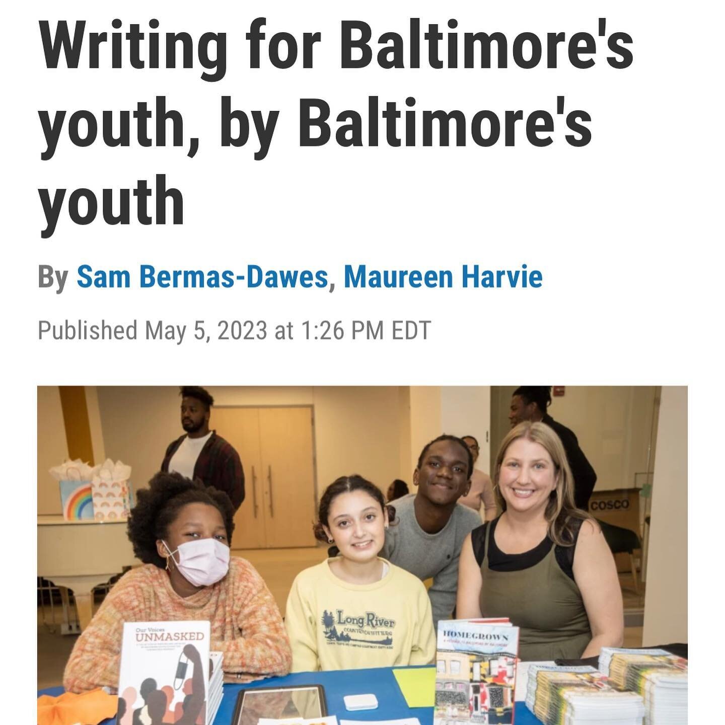 Check us out &ldquo;On the Record&rdquo; by clicking the link in our bio, or visiting: 

https://www.wypr.org/show/on-the-record/2023-05-05/writing-for-baltimores-youth-by-baltimores-youth