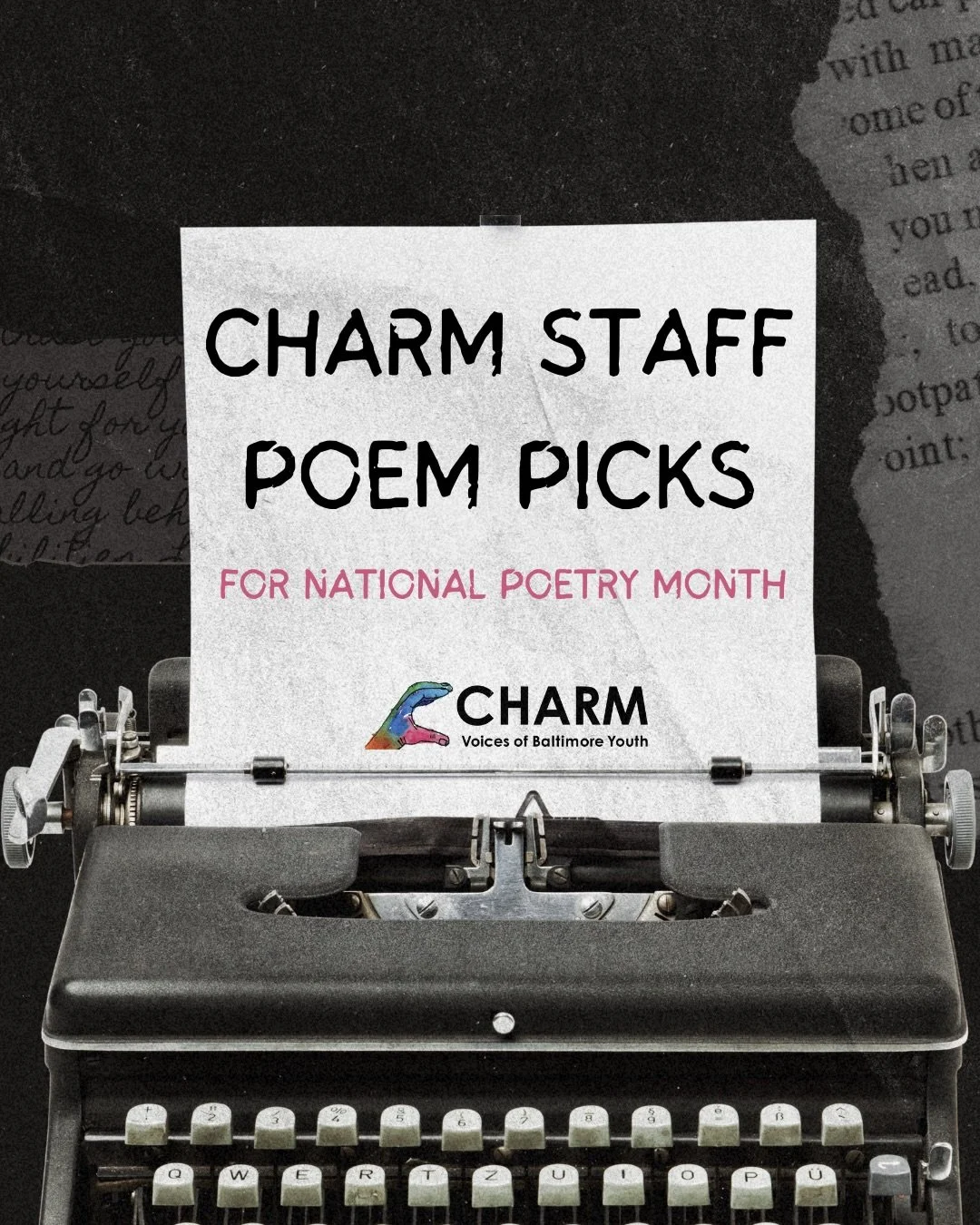 To wrap up National Poetry Month, a few CHARM staff members have shared their favorite poems and the &ldquo;why&rdquo; behind them. ✨📚

At CHARM, so much of our work centers poetry in practice, listening closely, naming what matters, and making spac