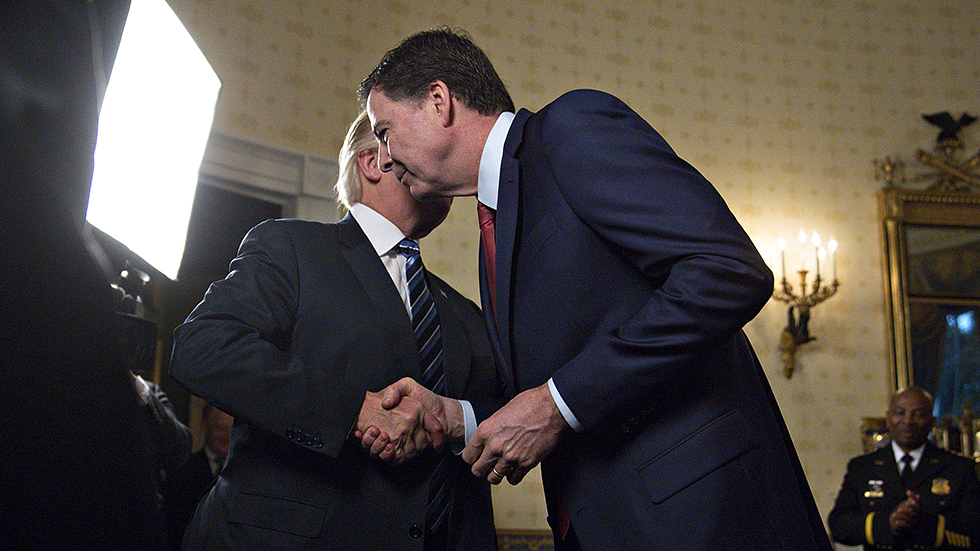 Trump and Comey, photo via thehill.com