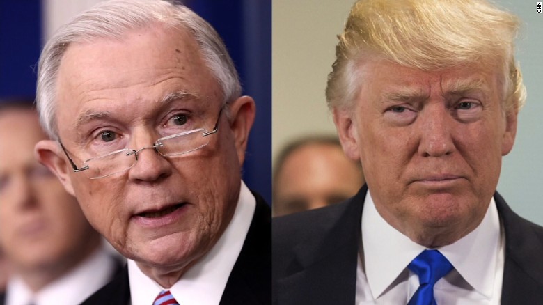 Pictured are Trump and Sessions. Photo via CNN.com
