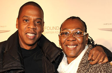 Jay-Z and his mama, photo via Trace Urban