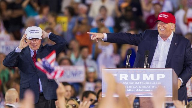 Sessions was the first and only senator to endorse Trump, photo via BBC