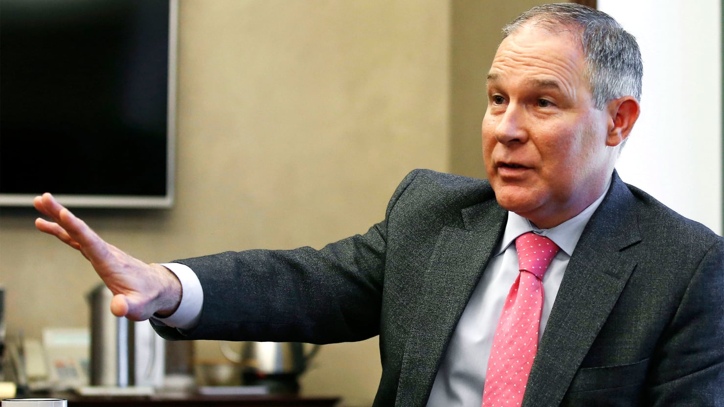 EPA head Scott Pruitt, photo via AP