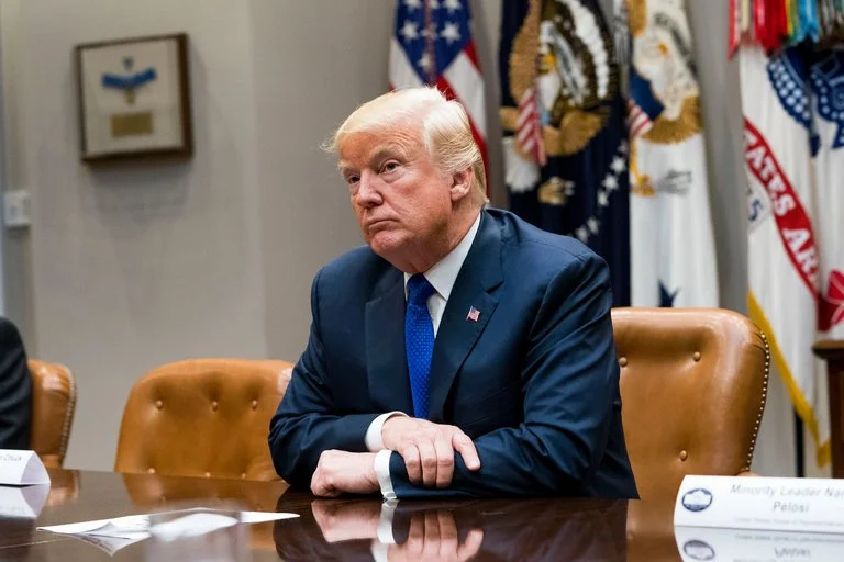 Trump at the White House today, photo via New York Times