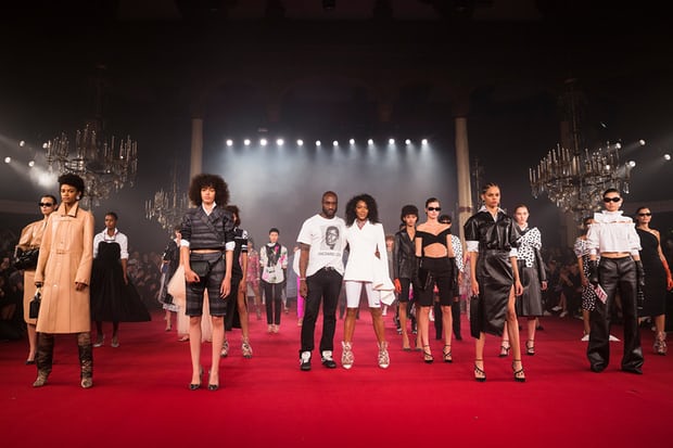 Virgil Abloh after his Off-White fashion show for Paris Fashion Week, photo via Getty Images