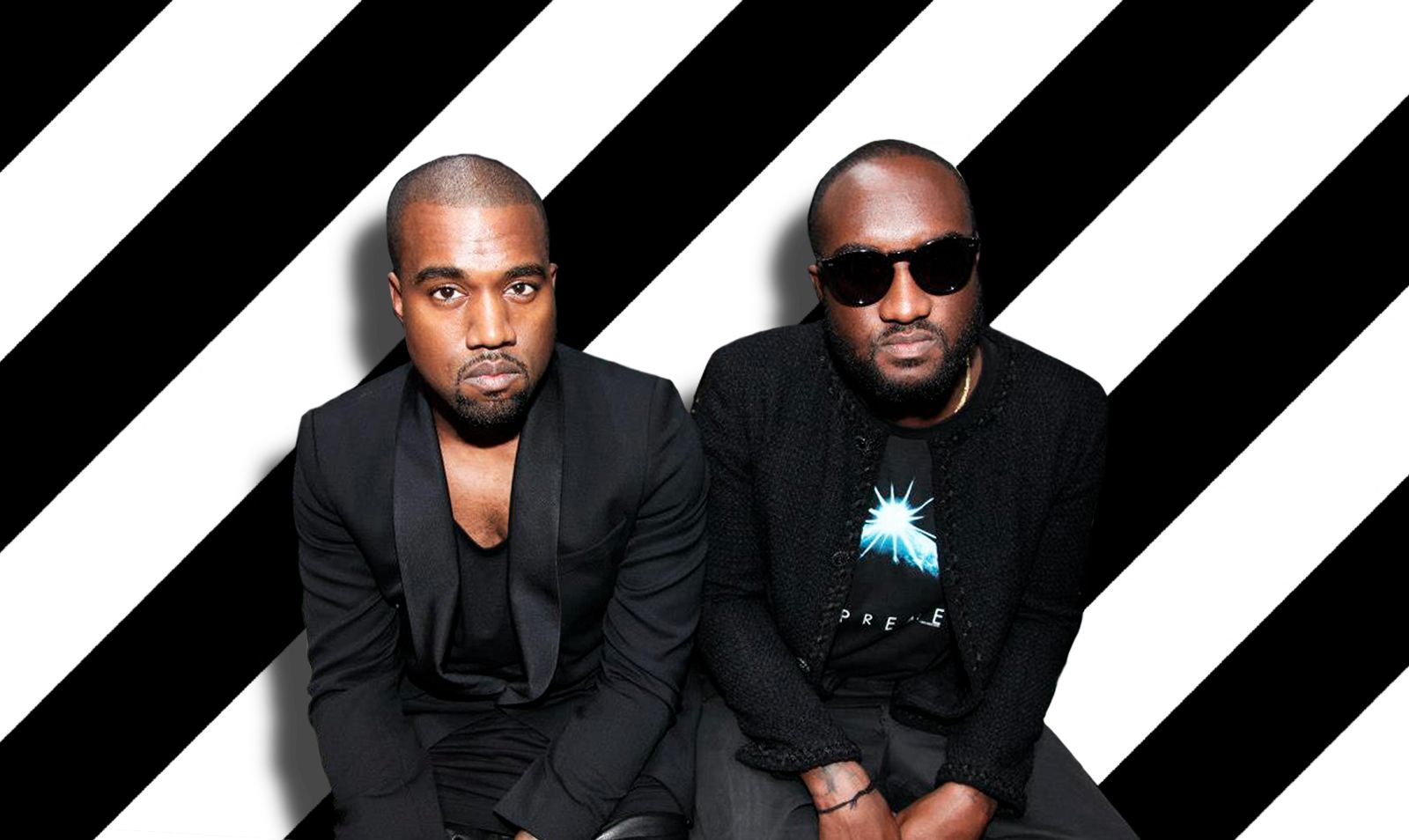 Virgil Abloh and Kanye, photo via unknown
