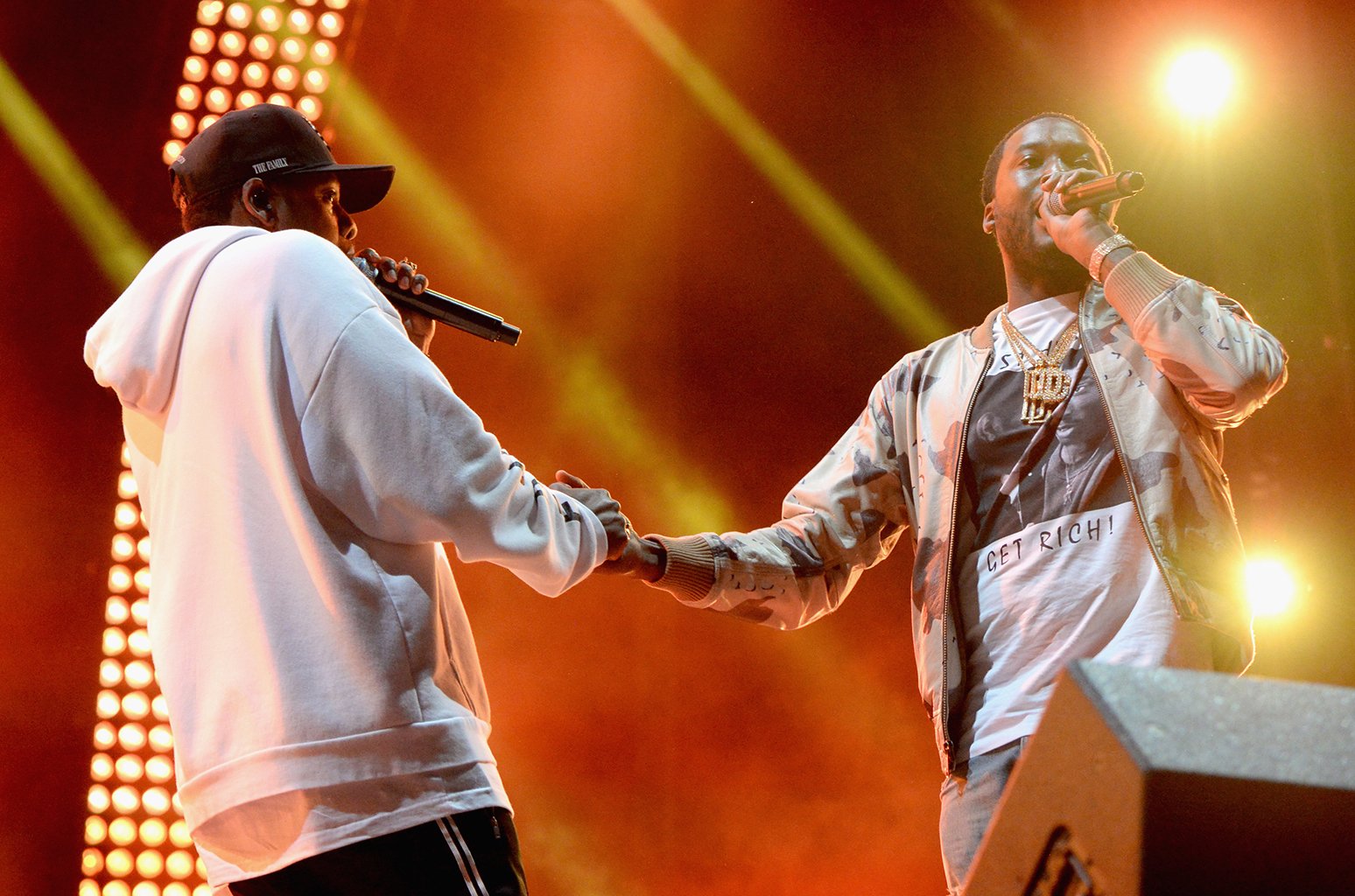 Jay-Z and Meek Mill, photo via Twitter