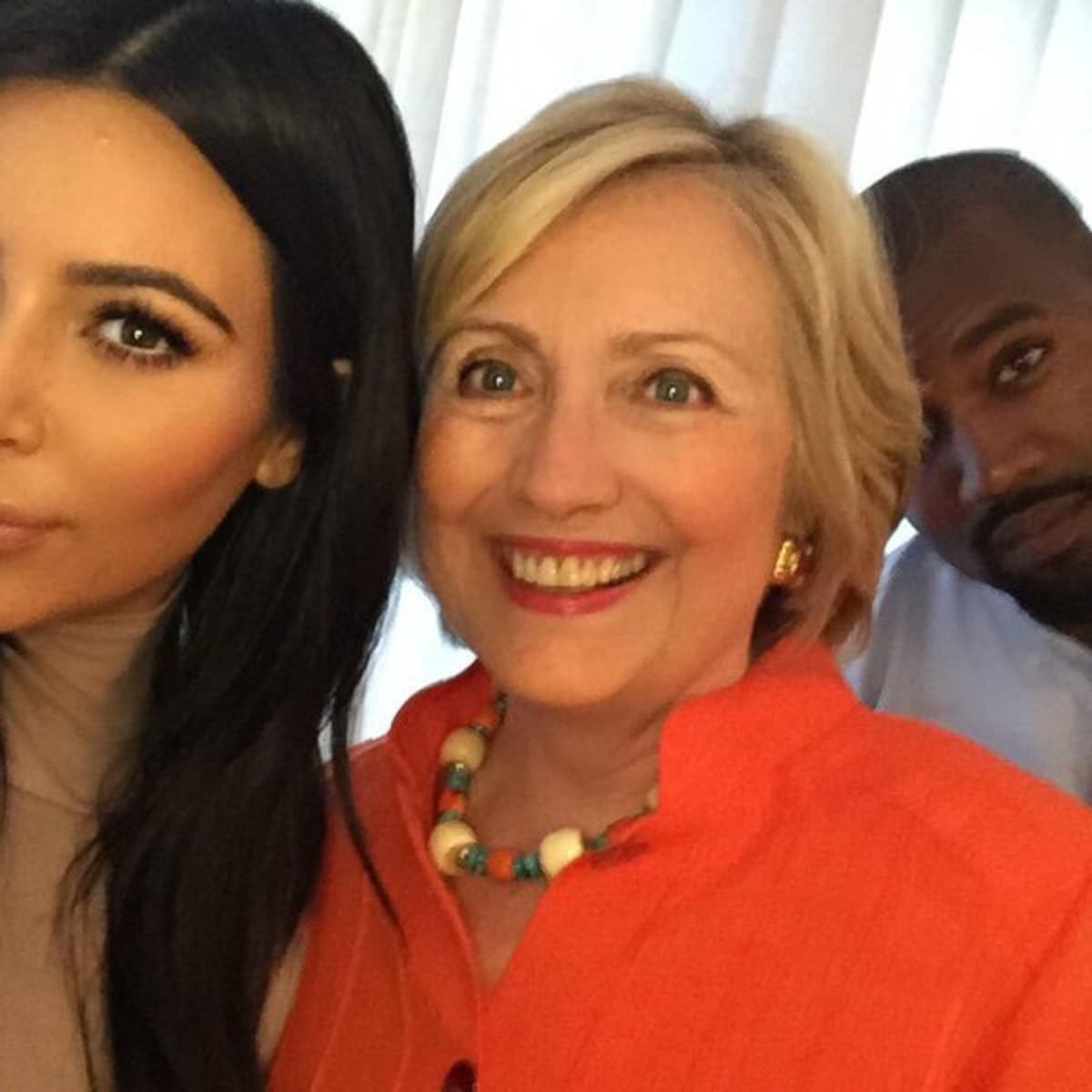Kim Kardashian, Hillary Clinton, and Kanye West