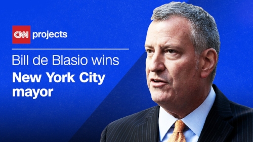 Bill De Blasio, photo via CNN