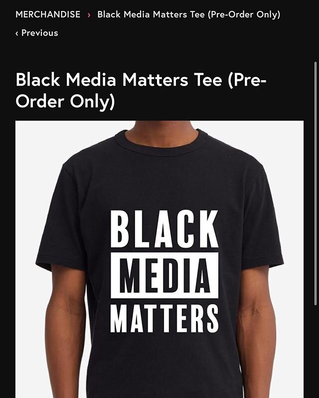 Shop our Black Media Matters unisex T-shirt and mug on our online store! Use code BLACKMEDIAMATTERS for 10% off at checkout!