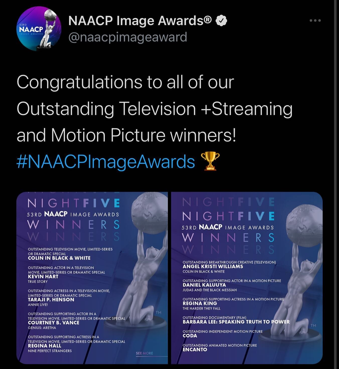 On behalf of the whole team that worked on Barbara Lee:Speaking Truth to Power, we are so honored to have received the @naacpimageawards for Outstanding Documentary!
Thanks to @repbarbaralee for sharing her inspirational story and for speaking truth 