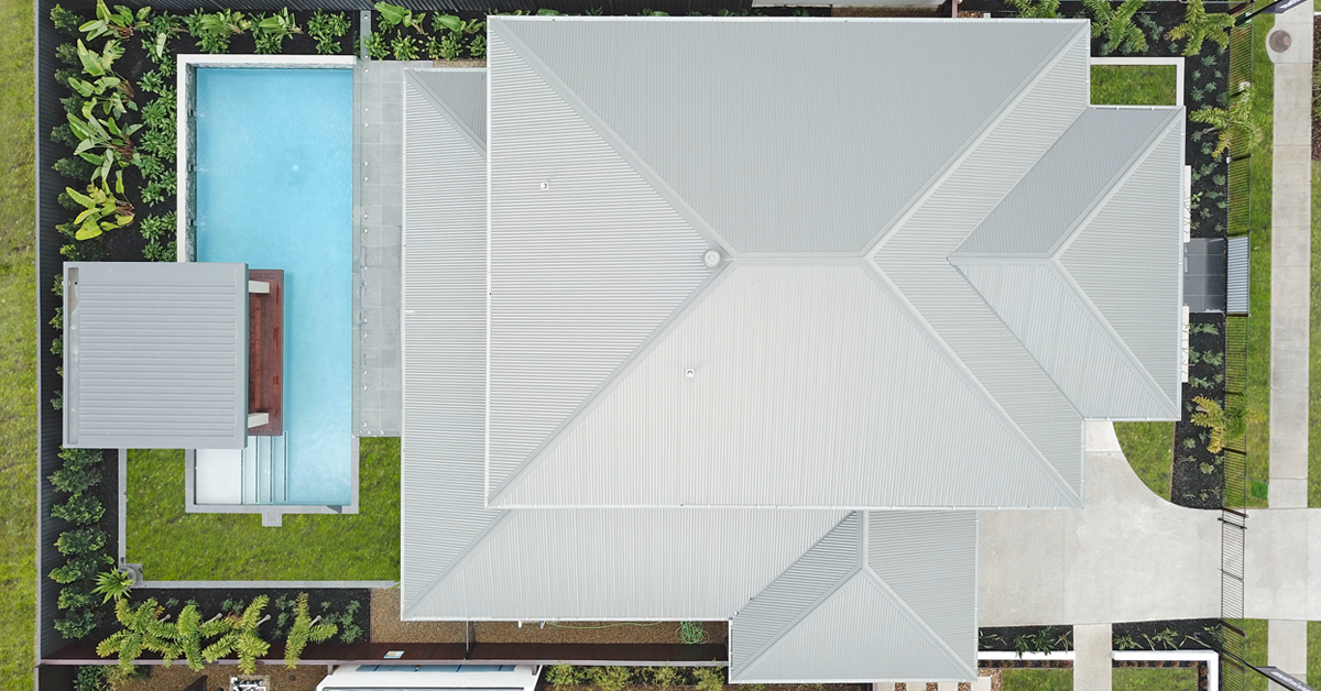 Stoddart Steel Roof on a Metricon display home in Pallara