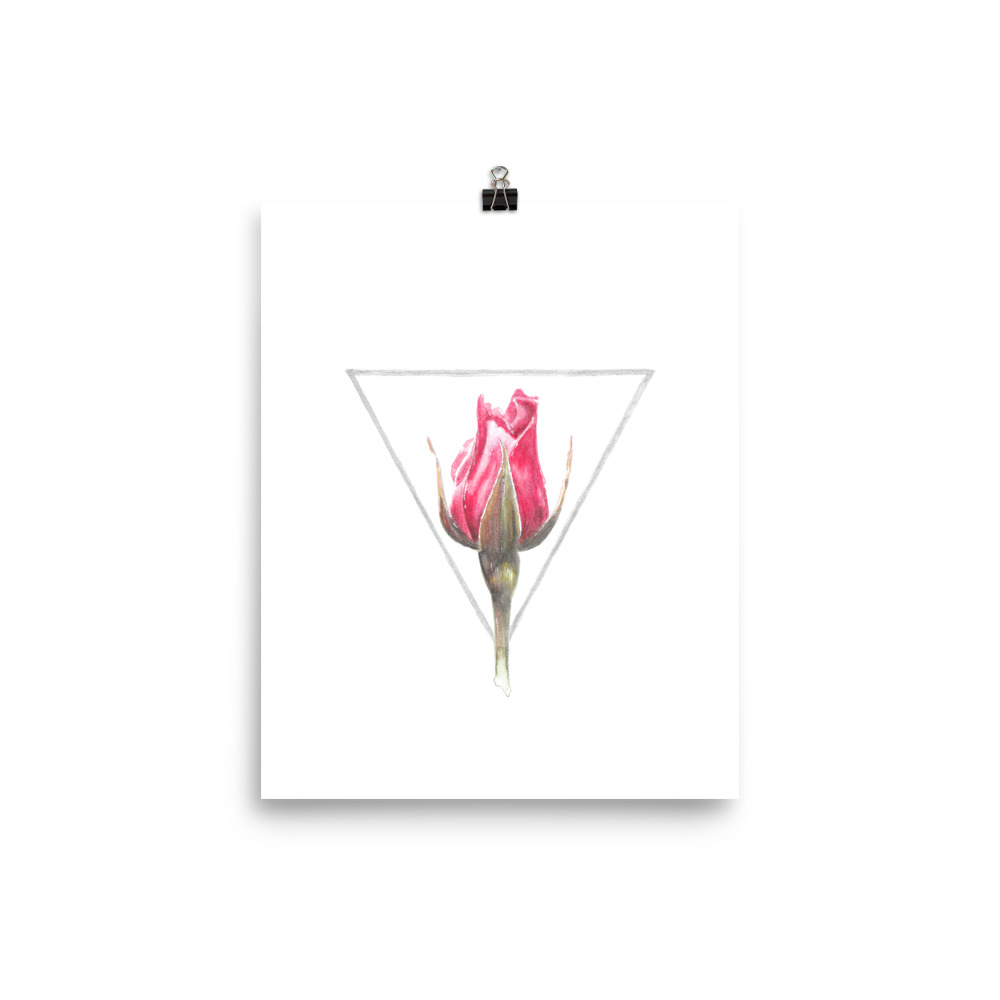 She Loved Herself Like a Rose - Crystal Grid by Keita Thomas