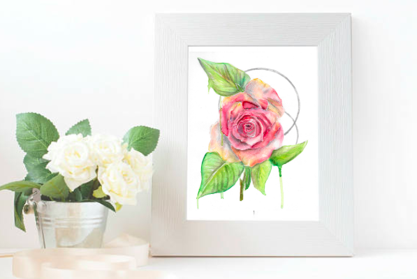 Rose Art by Keita Thomas They Rose Together