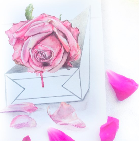 Watercolour Rose by Keita Thomas
