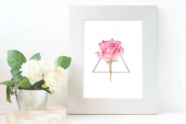 She Dared to Bloom - rose art by Keita Thomas crystal