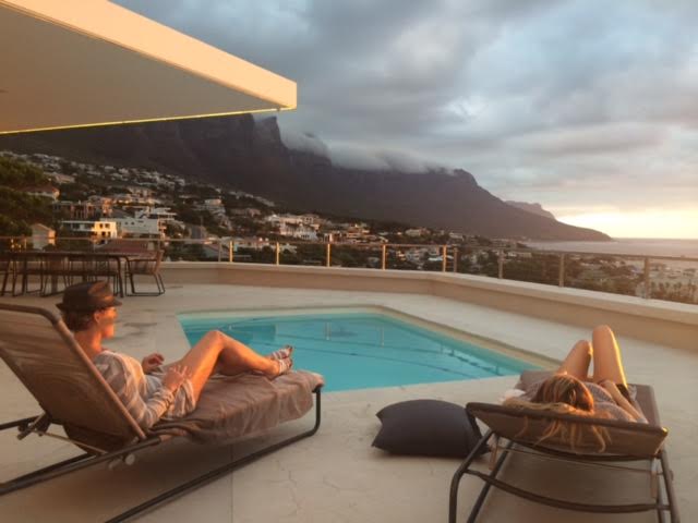 Cheriece and Karla at a resort in Cape Town, South Africa