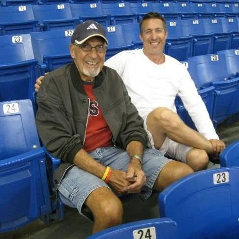 Paul with his father at Tampa Bay Rays game