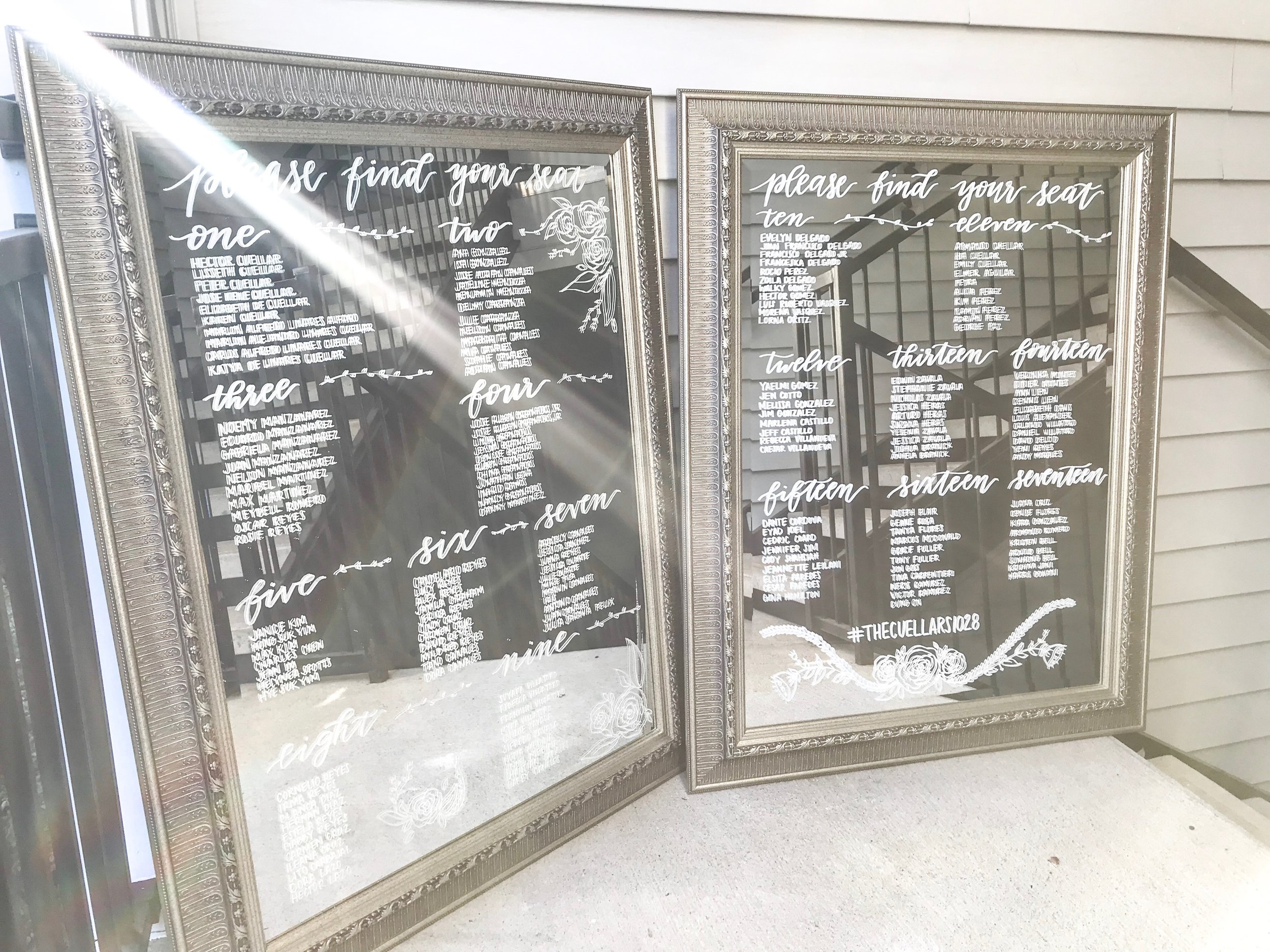 mirror seating chart
