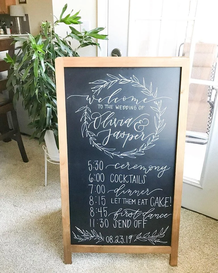 chalkboard schedule