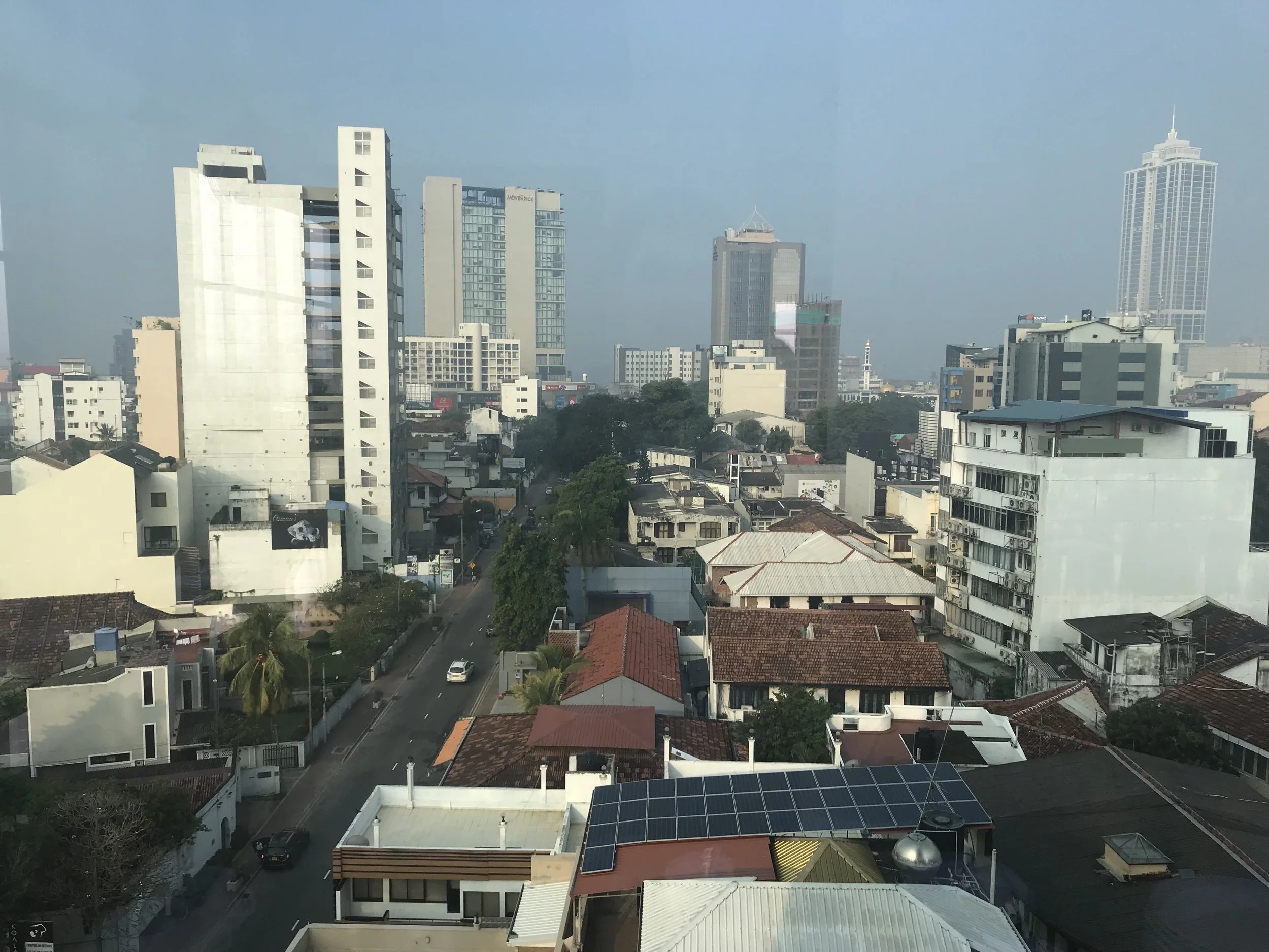 A view of Colombo from my hotel room. It was foggy on Tuesday morning when I took this photo, but on Monday morning, I could see the Indian ocean beyond the skyscrapers.