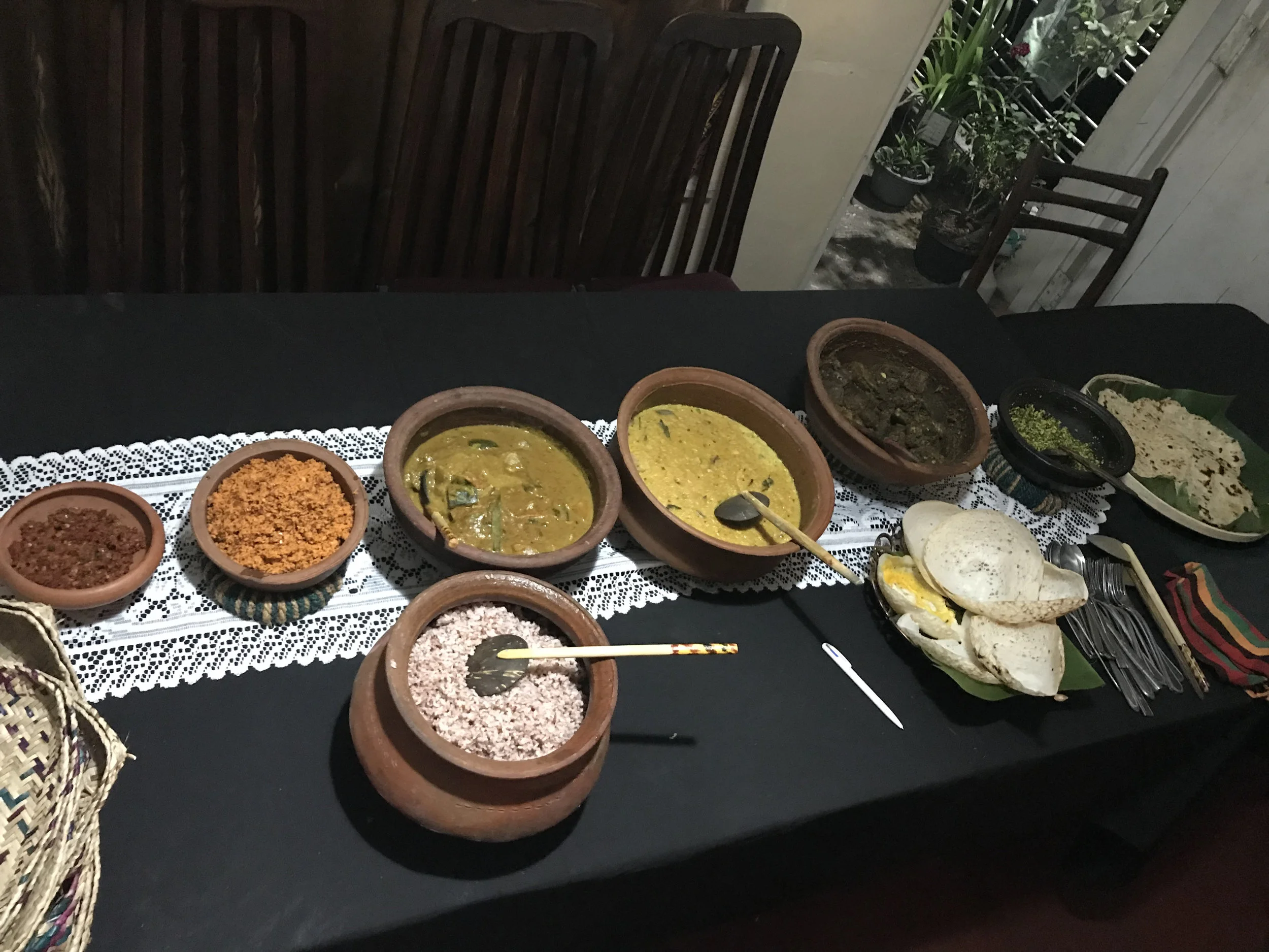 The end product: the dishes we learned how to prepare at Dunee’s Kitchen. Even though it was all delicious, we couldn’t finish about half of this!
