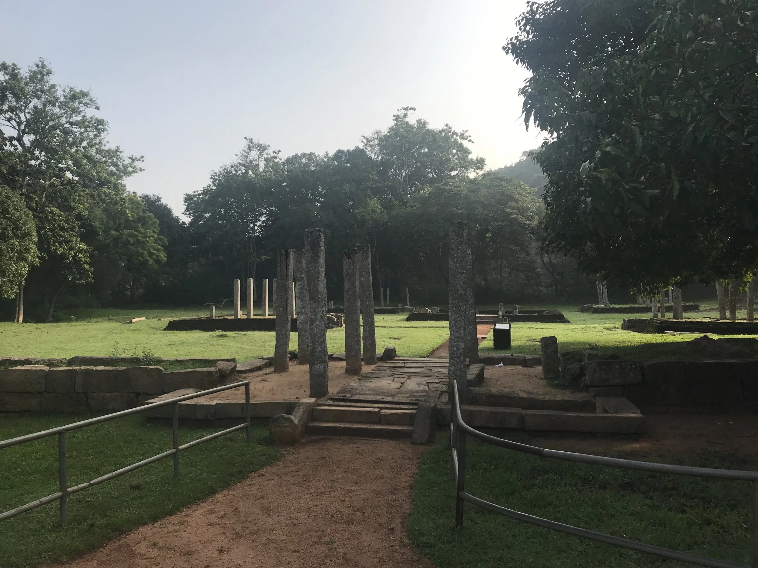 The ruins of an old hospital at Mihintale, previously used by monks during ancient times.
