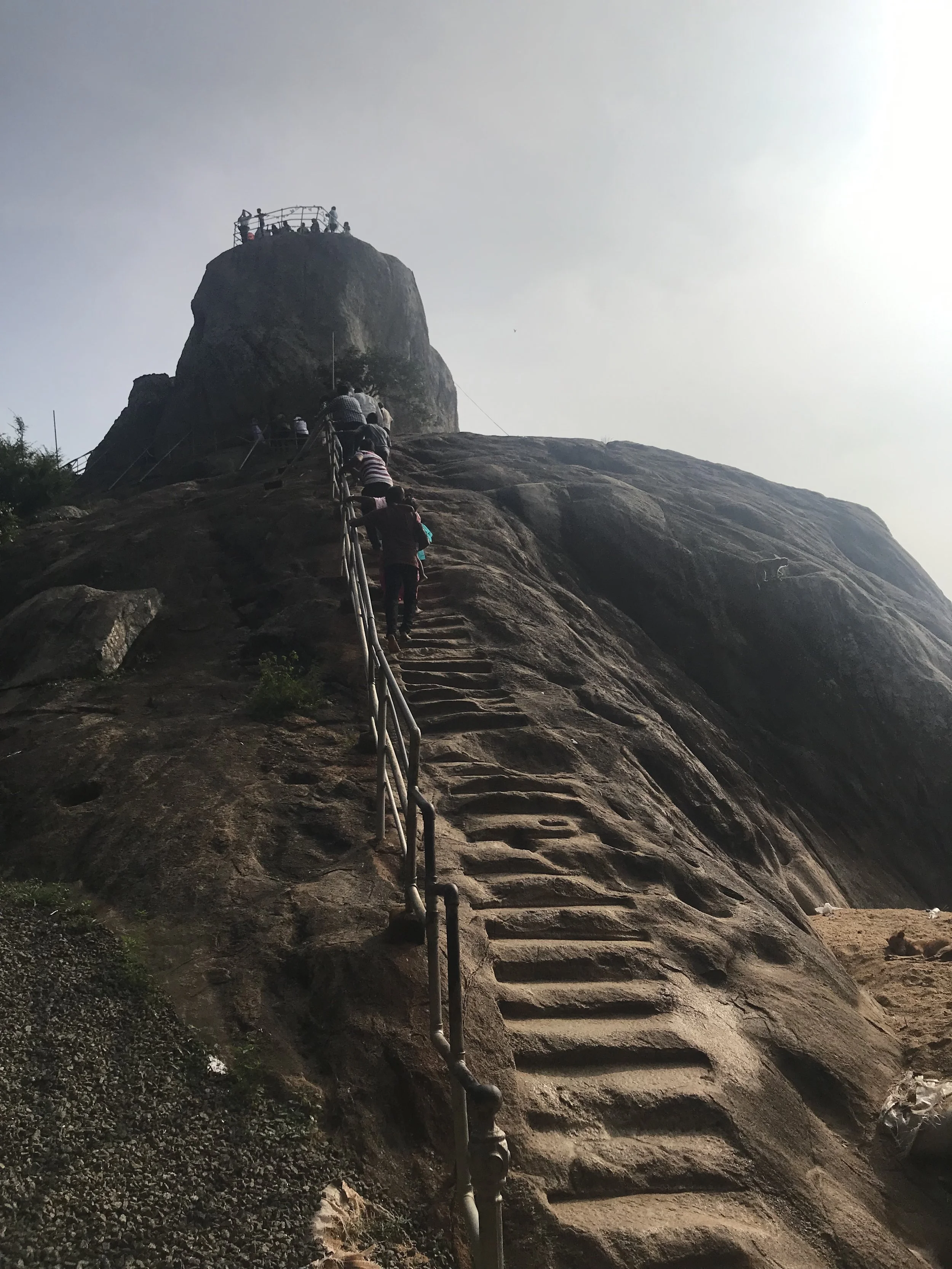 The start of the climb to the top of Aradhana Gala.
