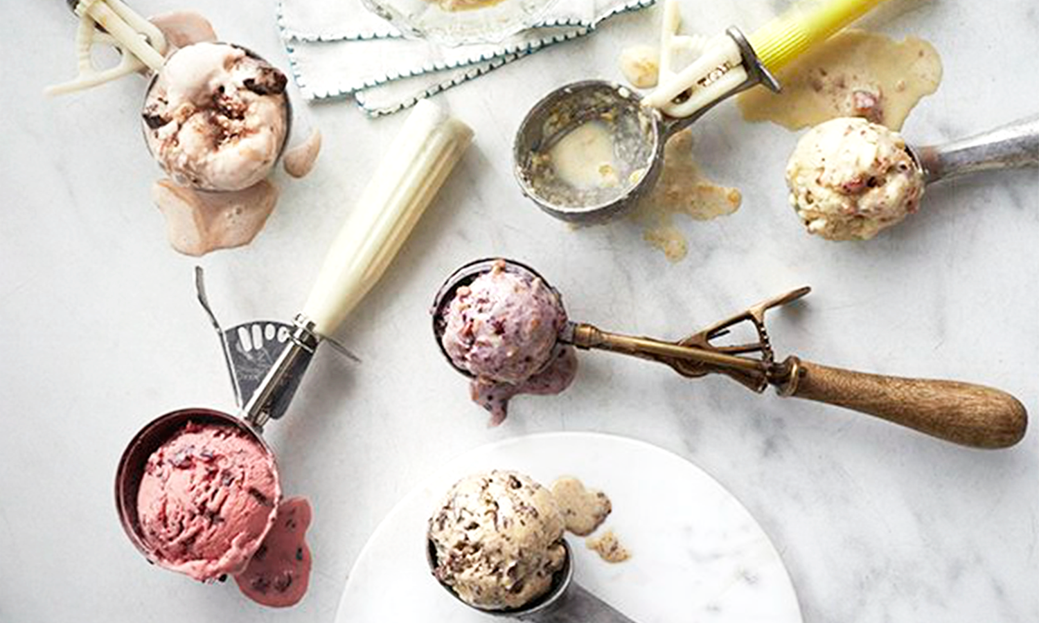 scoops of gelato and icecream