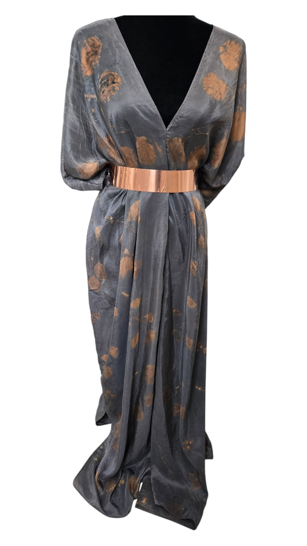 color of shoes for blue dress Silky Satin Midi Copper