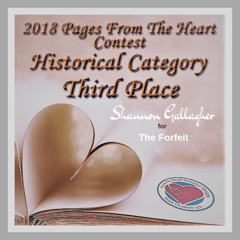 The Forfeit finishes 3rd! So pleased to have two manuscripts place in the same contest! Double finalist with Every Time You're Near (which took 1st place)