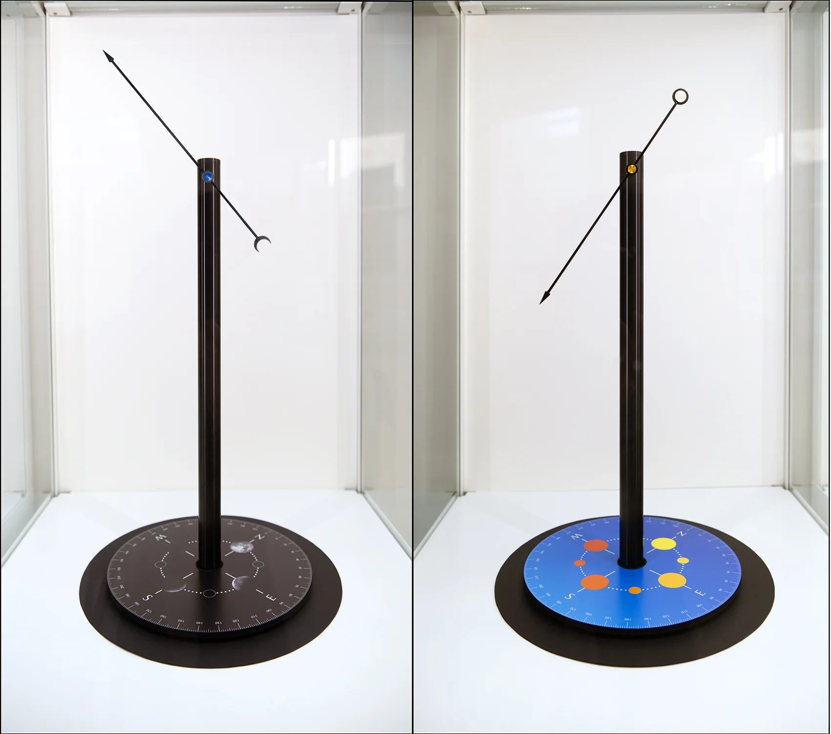 Detail of mechatronic sun and moon pointers