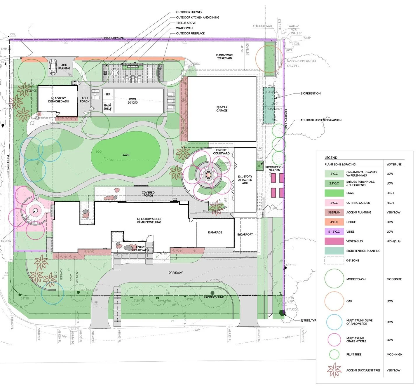 Developing the plant palette for this #arterrafridayfeature project started with two beautiful photos from our client. The color range in each floral arrangement was the starting point for selecting site appropriate plants.  The plan show early stage