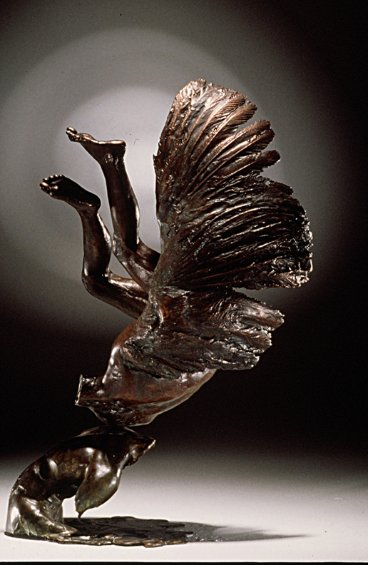 Narcis Icarus - 15 X 12 X 7 in cast bronze