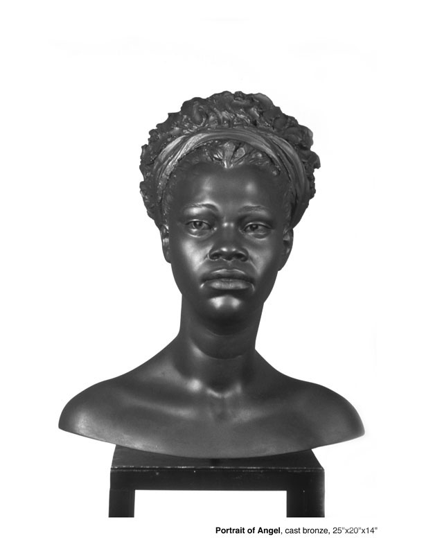 Portrait of Angel - 21 X 17 X 13 in painted polyester resin