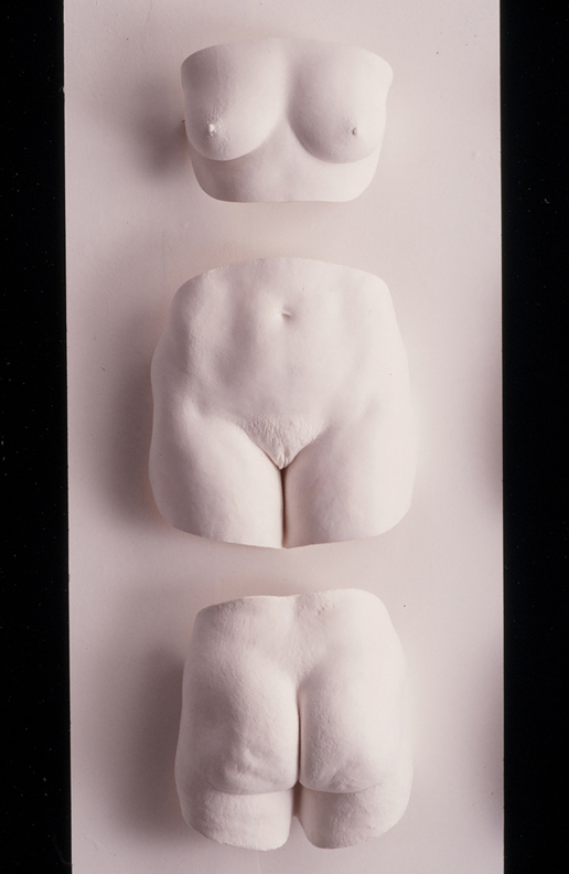 Torso of a Princess - 56 X 40 X 8 in cast bronze, hydrocal & handmade paper