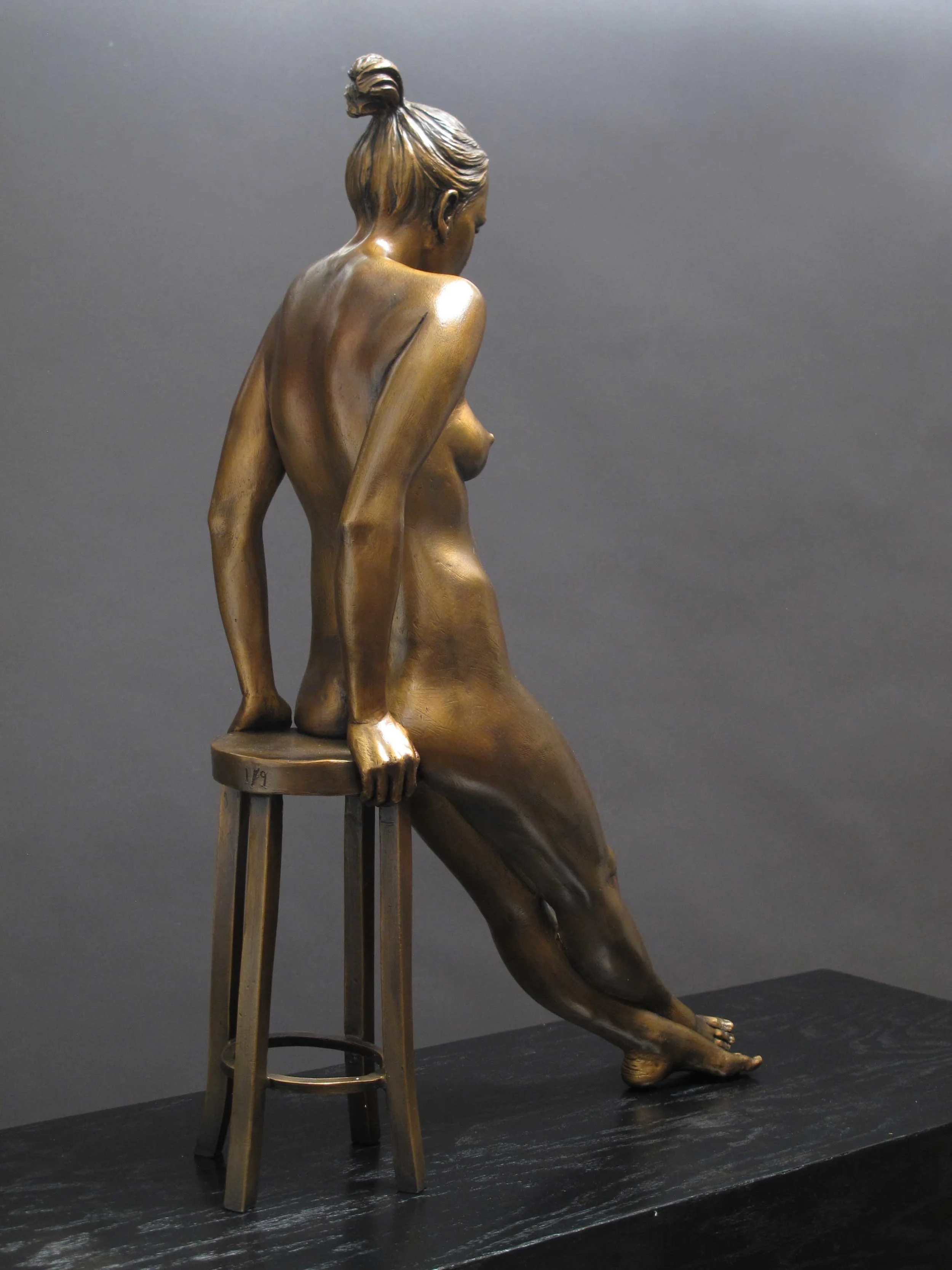Await - 18 X 13 X 5 in cast bronze