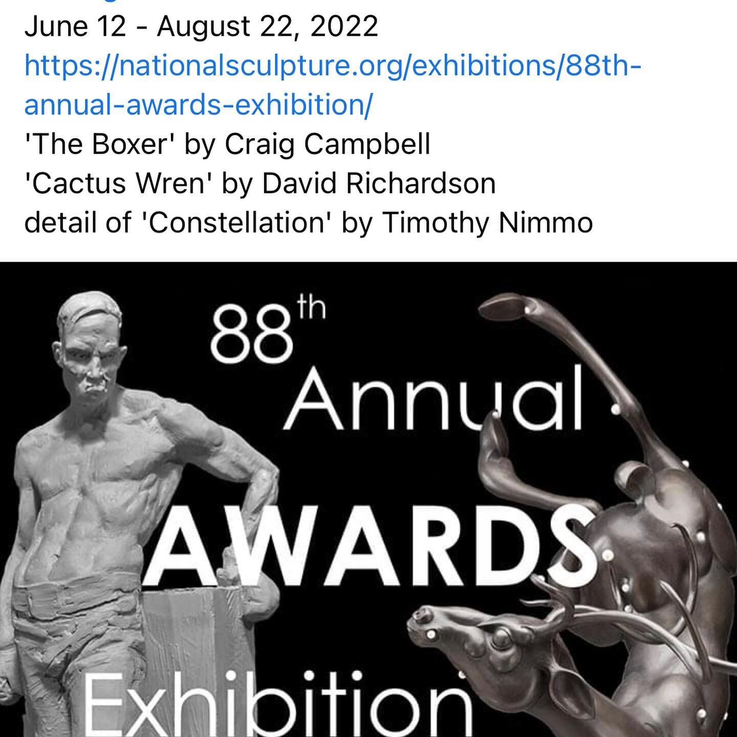 My &ldquo;Spirit of Indiana&rdquo;maquette is currently exhibited in the National Sculpture Society&rsquo;s 88th Annual Awards Exhibition at Brookgreen Gardens in SC. Beautiful exhibit!! #artistsoninstagram  #artofinstagram  #galleryart  #barcelona  