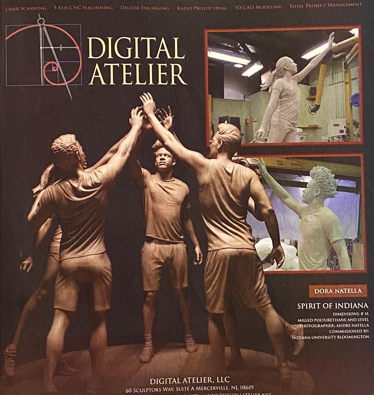Digital Atelier, produced beautiful milled enlargements of my Spirit of Indiana&rdquo;monument. I am over the moon!!! happy that they are using the image of the Spirit of Indiana to advertise in Sculpture magazine this month. #artofinstagram  #artist