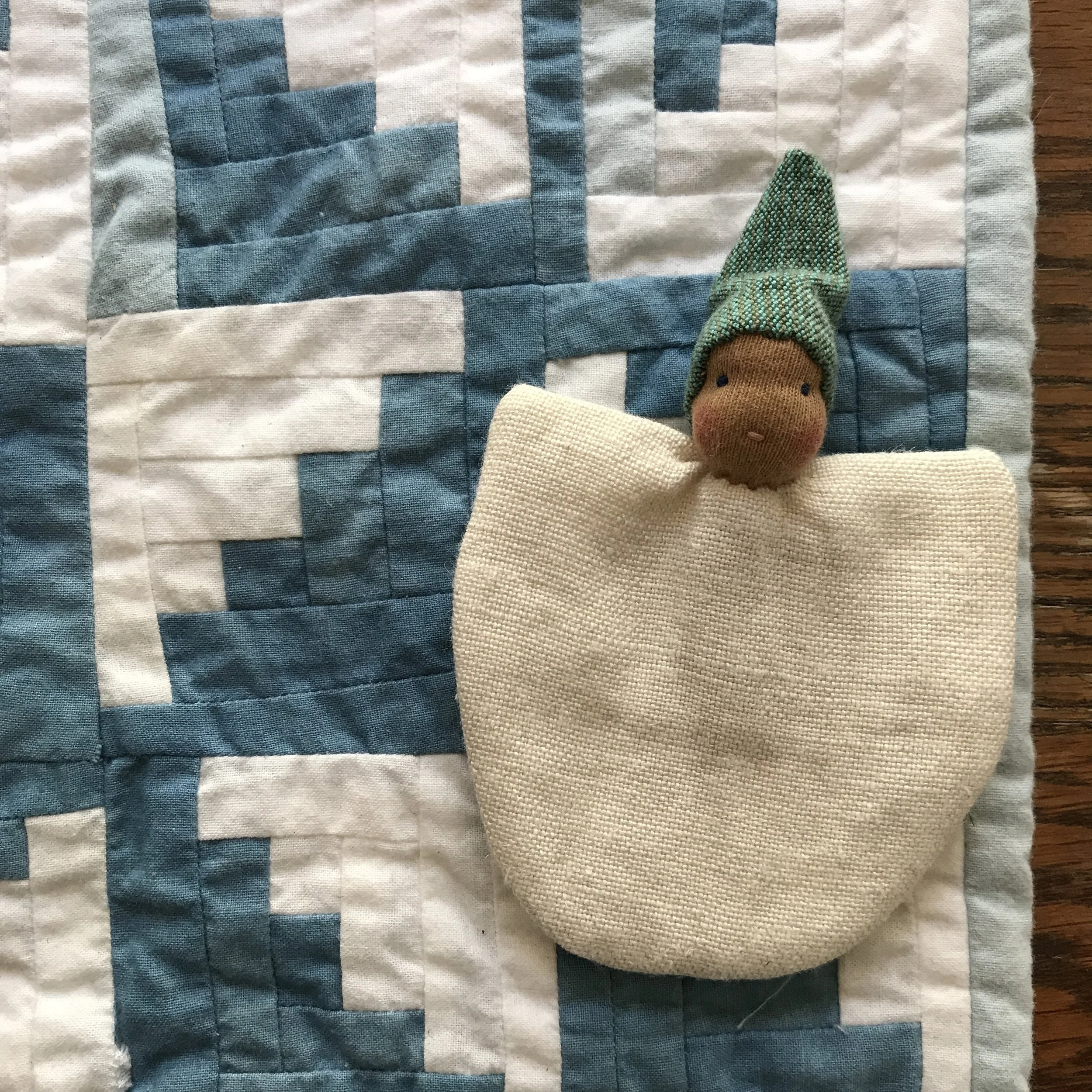 linen pocket doll