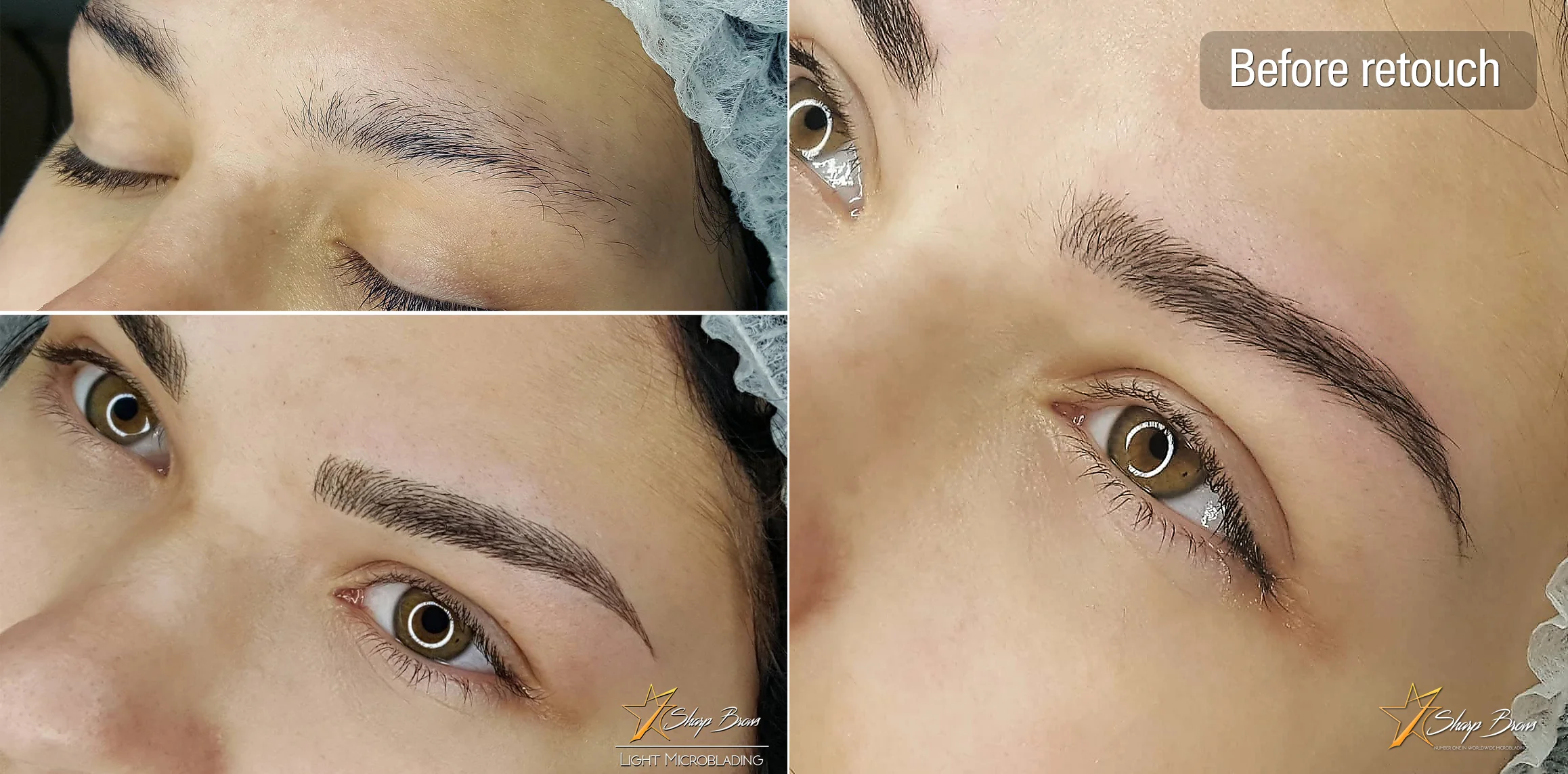 SharpBrows Light microblading. Many have asked what does Light microblading look like when it heals. Here is a concrete example of the healing process, taken before the retouch. Lines are a little bit lighter, still sharp and thin, the pattern has not spread at all and most importantly - brows look very natural!