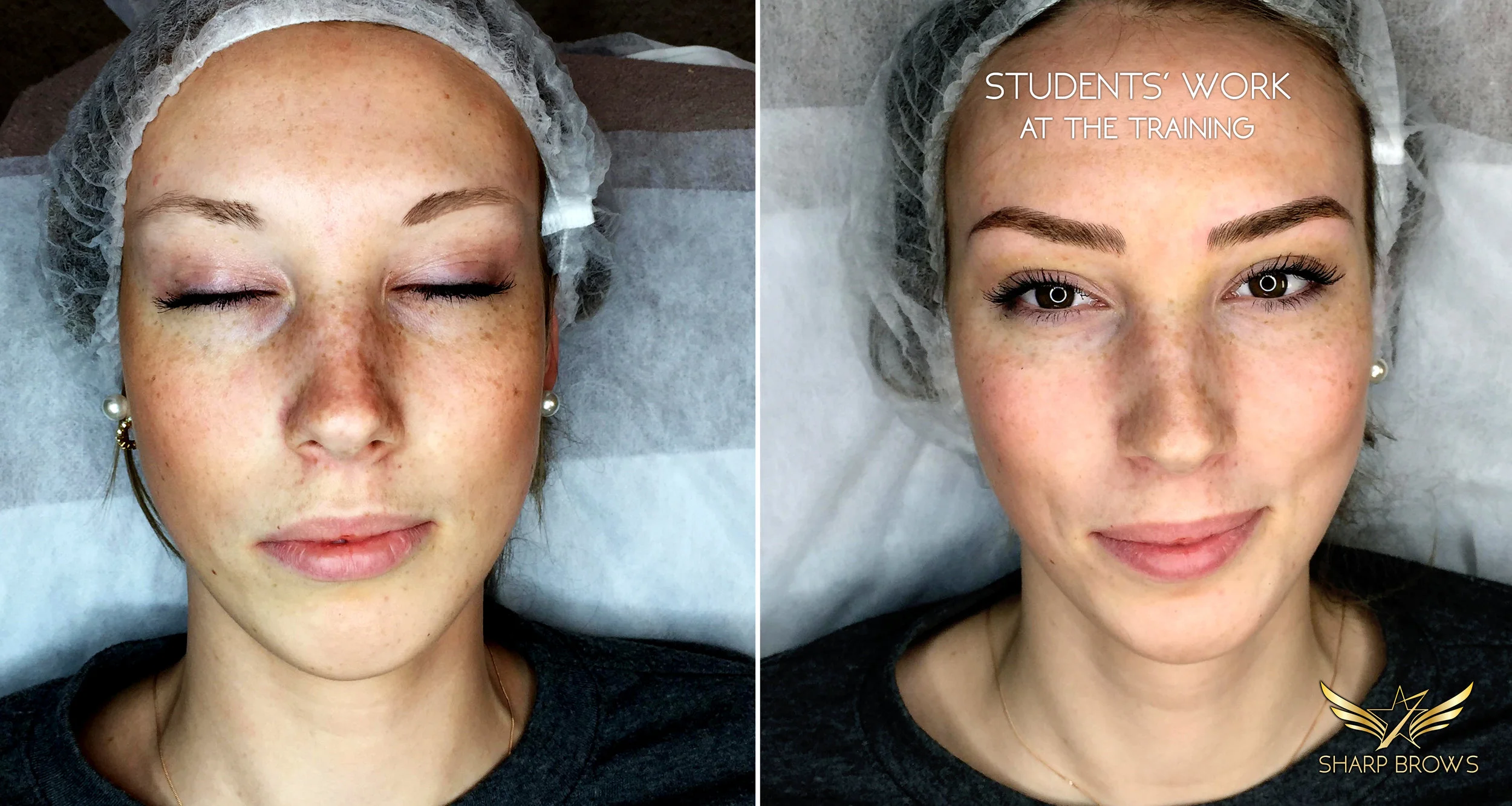 Students work at the training. We are convinced that Artist 3.0 - Light microblading course is the best in the world. Here is just one example how it changes human face.