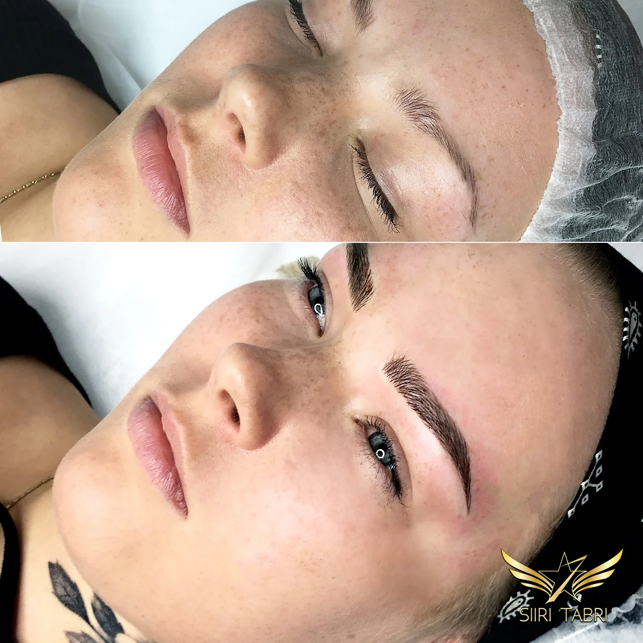 Light microblading - This stylish and beautiful lady deserved better brows with SharpBrows Light microblading.
