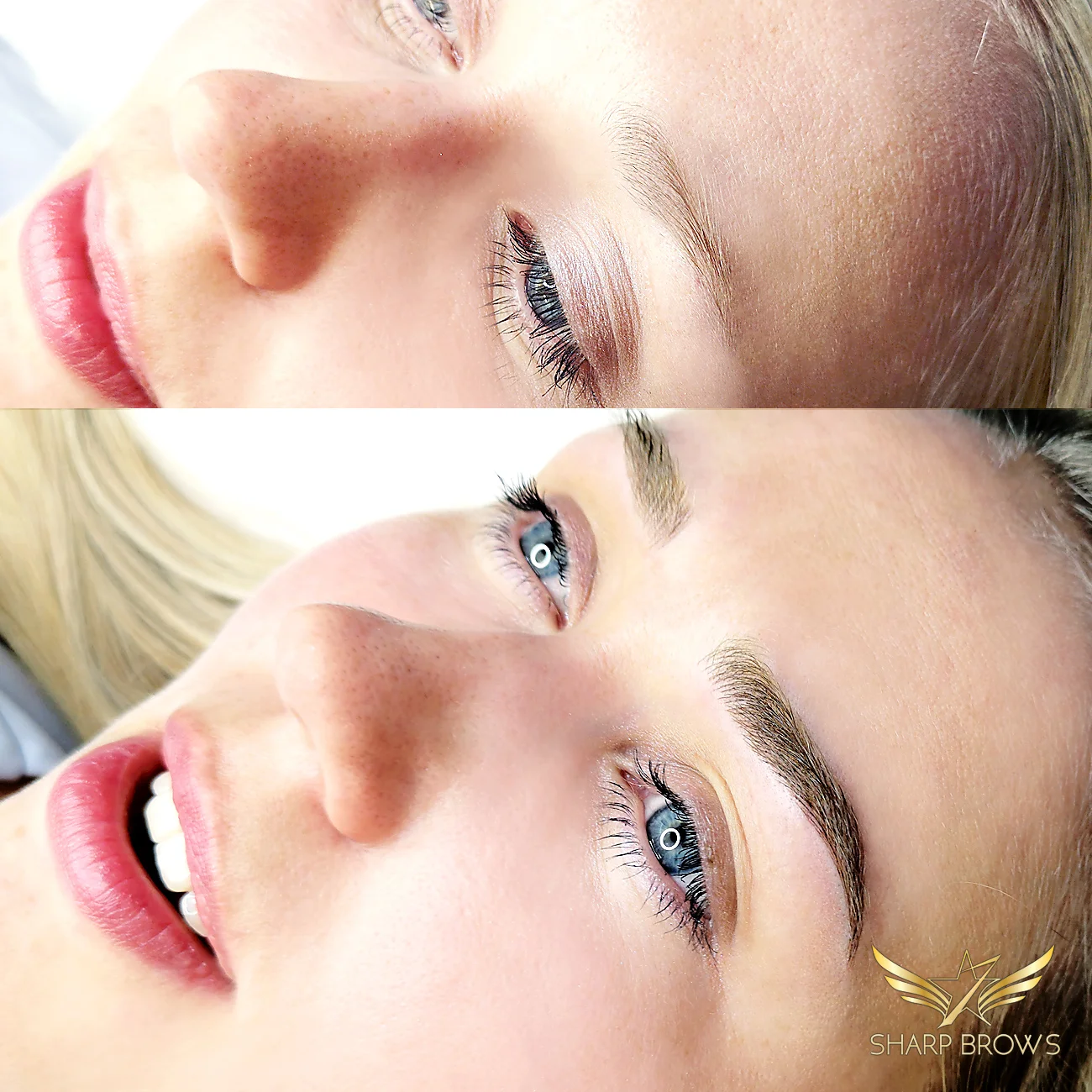Light microblading - The real beauty of human face is revealed after the brows are corrected. Here is just one sample of the power of light microblading.