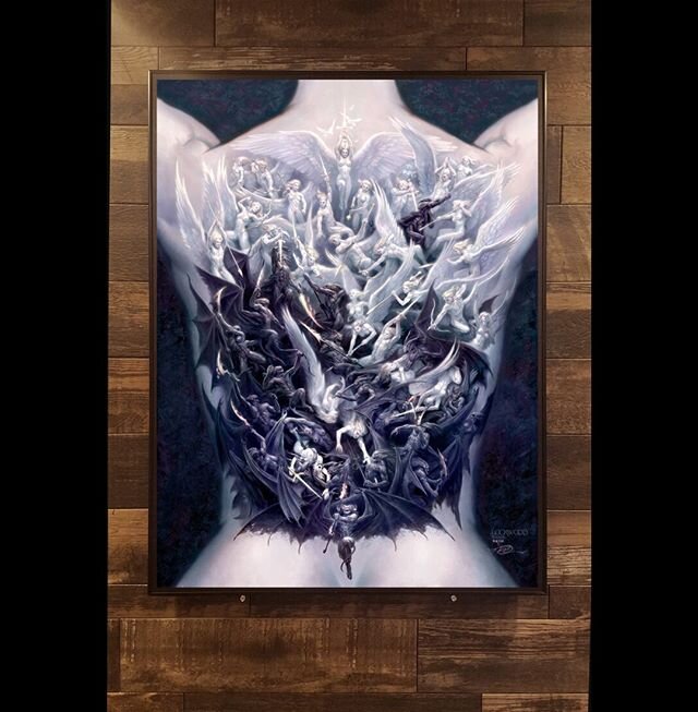 Last chance to own my "War of Angels" Print!
I don't think I realized how quickly these might go, but there's been a few orders since I posted this on my newsletter and wanted to let everyone know!

From the newsletter:
I have 25 Artist Proofs. APs are the first prints to come off the press for the artist's approval. I've posted those for sale today.
Along with those, and never before offered except at conventions, are 10 oversized 30” x 40” Special Edition Giclees. The Artist Proofs and SE Giclees are your last opportunity to own this image.

#toddlockwood #angels #demons #illustration #artprint #fantasyart #tattoo #tattooart #war #painting #art