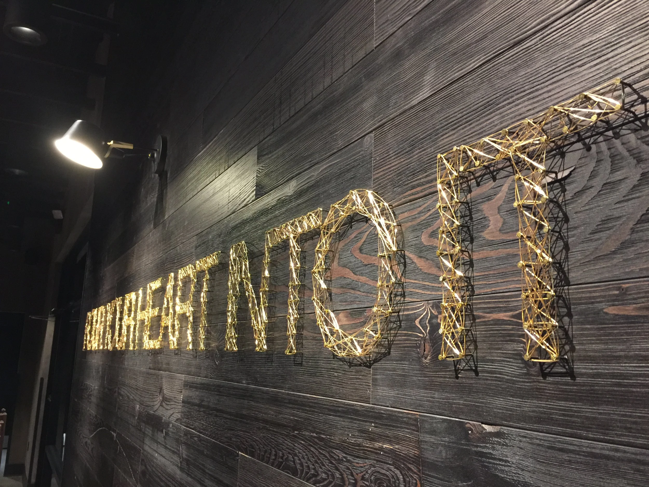  NAIL AND WIRE PHRASE  INSTALLED ENTIRELY BY HAND. 