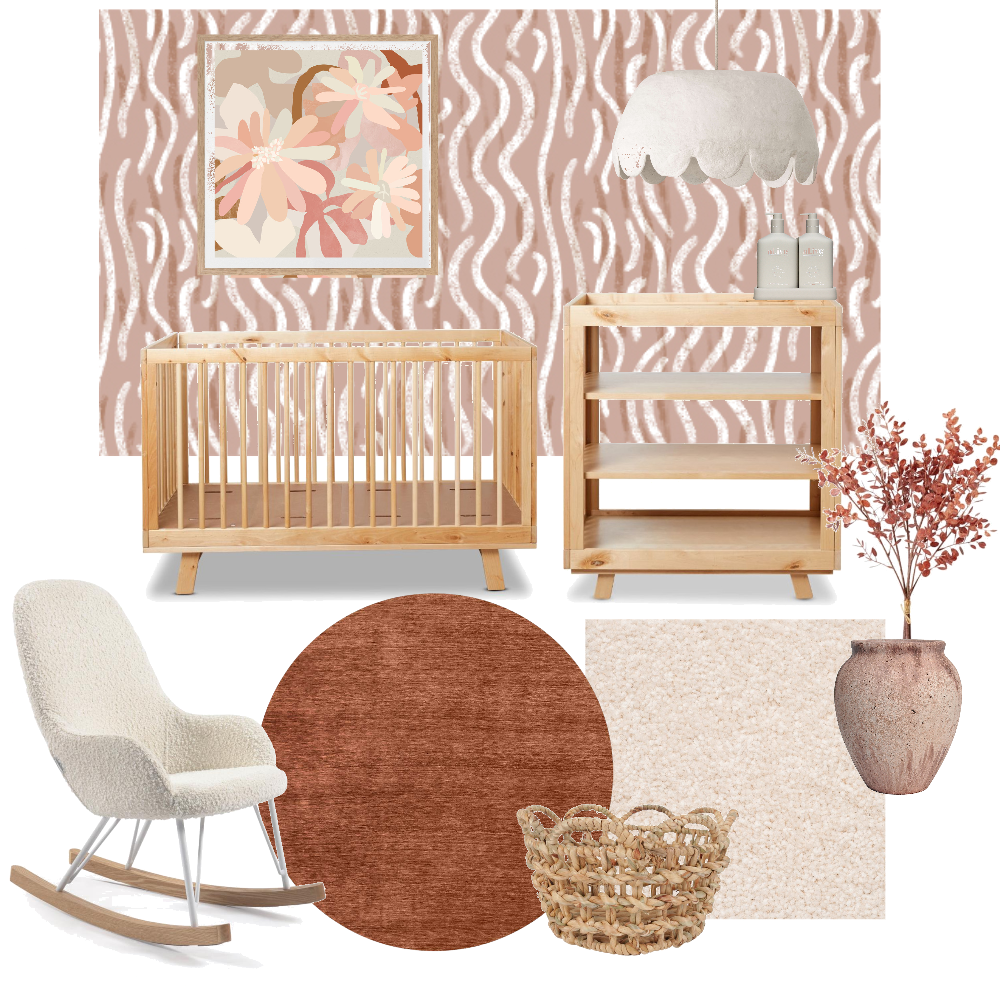 Cozy Boho Wallpaper for a Chic Nursery